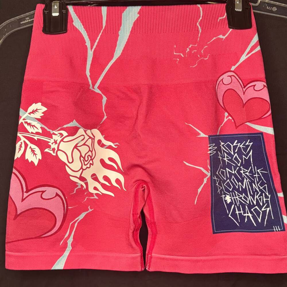 Civil Regime Hearts Eclipse Kelly Seamless Biker Shorts in Pink/Blue